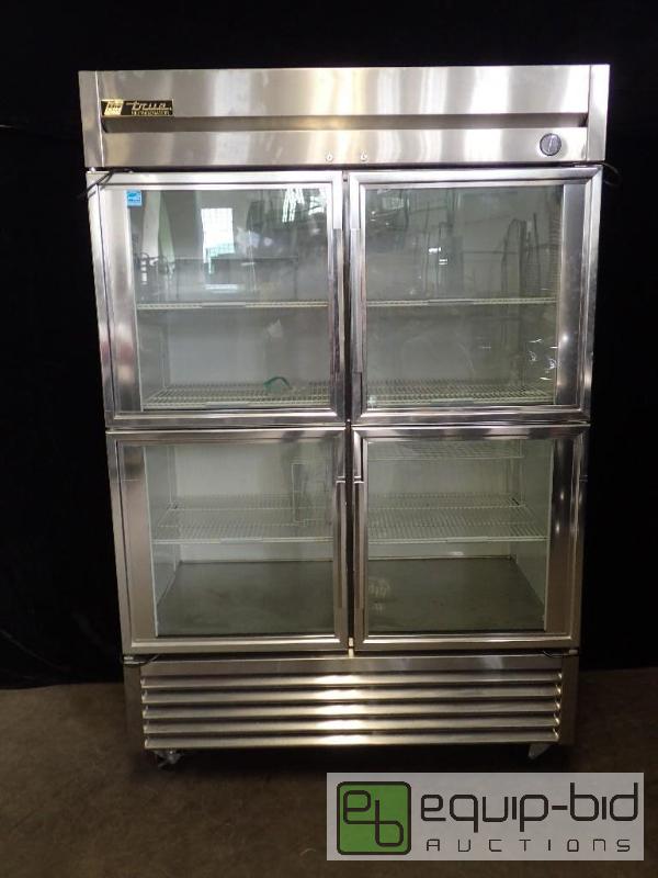 lot 1001 image: True 55 Glass Half-Door Reach-In Refrigerator (T-49G-4)
