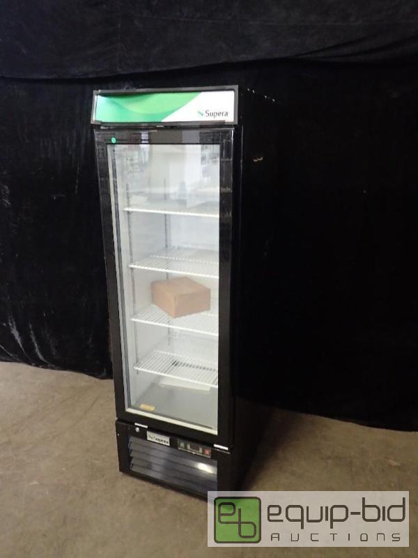 lot 1003 image: Supera 25 Black Glass Door Merchandiser (G1M-16-B-1)