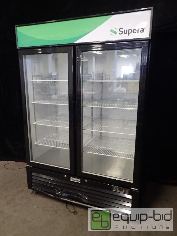 lot 1007 image: Supera 54 Black Glass Two-Door Merchandiser (G2M-SW-48-B-1)