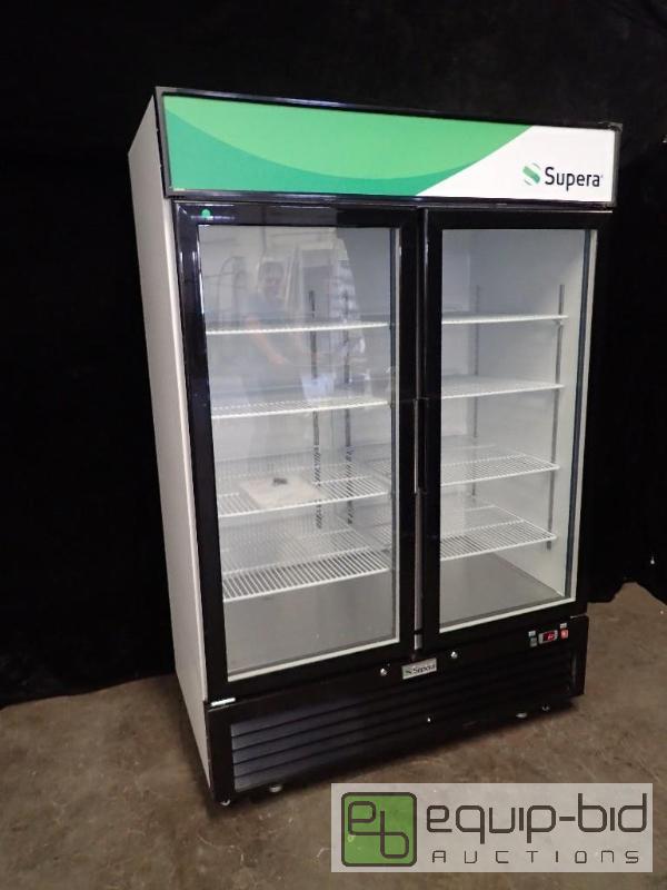 lot 1016 image: Supera Double Glass Door Cooler