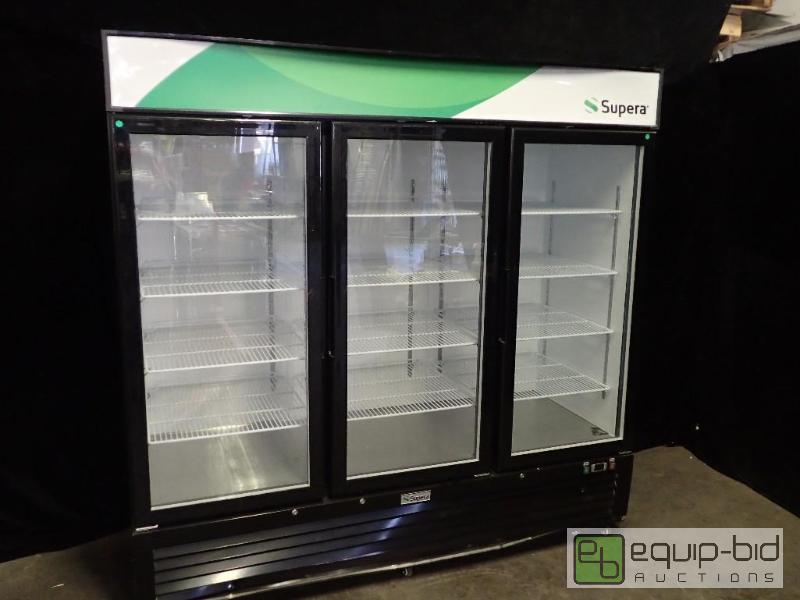 lot 1017 image: Supera Triple Glass Door Cooler