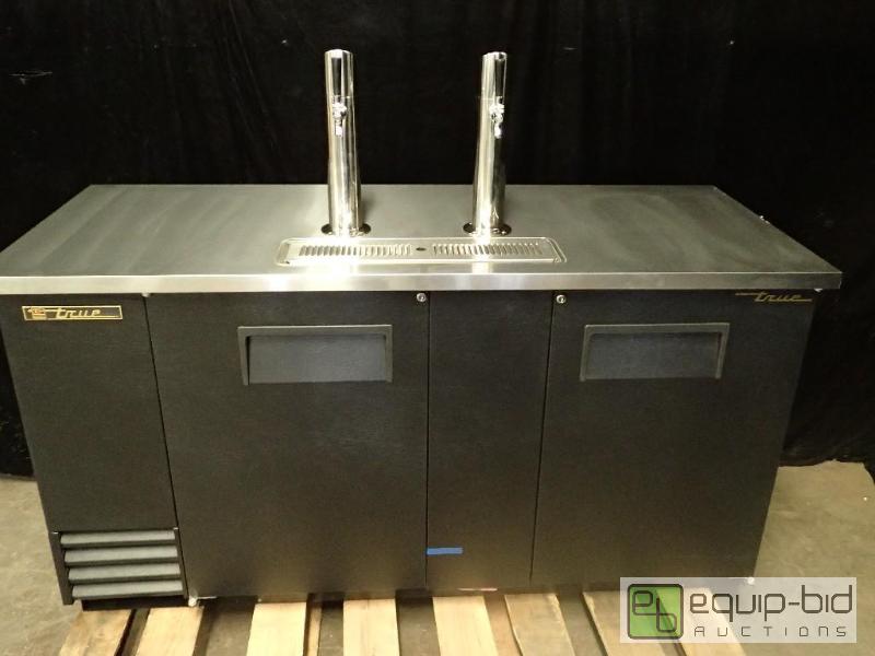 lot 1029 image: True Double Tower 70in Kegerator with Stainless Top