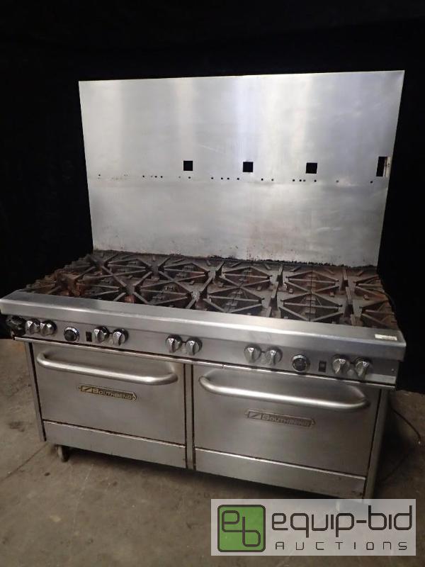 lot 1087 image: Southbend 10 Burner Double Convection Range