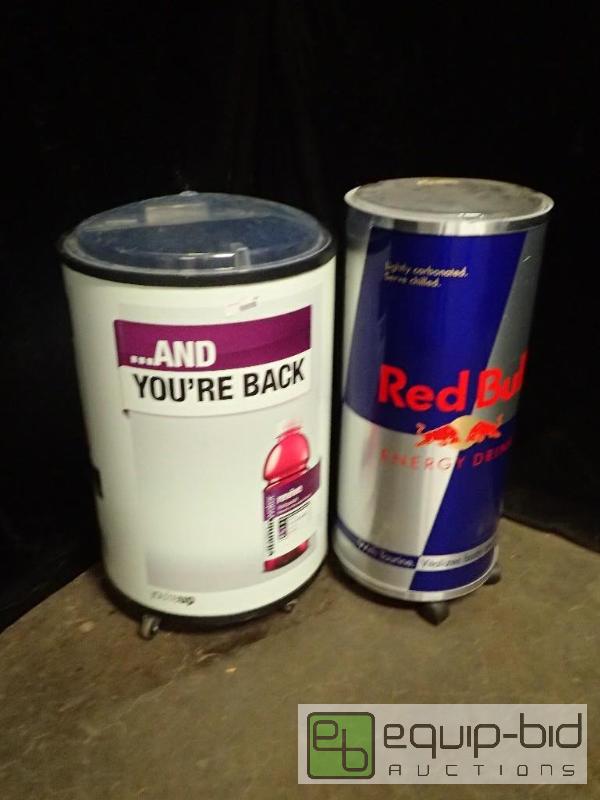 lot 1098 image: (2) Rolling Merchandising Coolers