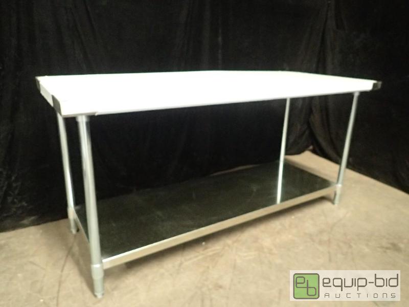 lot 7006 image: B and K Stainless Table with Under Shelf