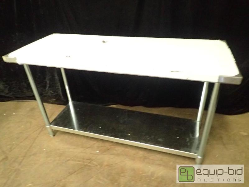 lot 7012 image: B and K Stainless Table with Under Shelf