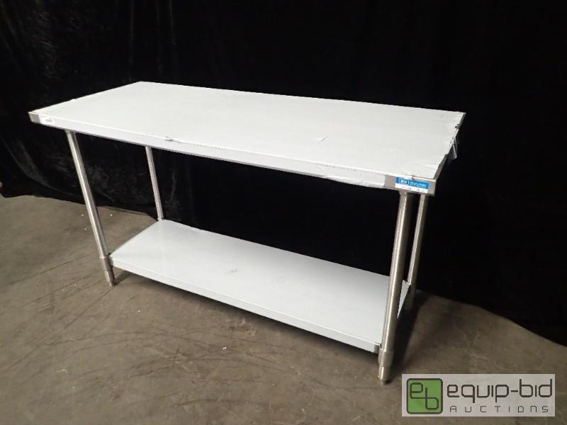 lot 7016 image: B and K Stainless Table with Under Shelf