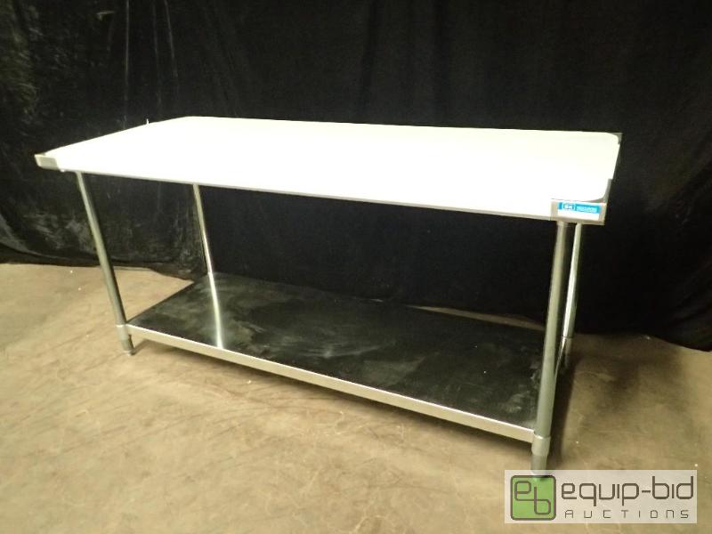 lot 7027 image: B and K Stainless Table with Under Shelf