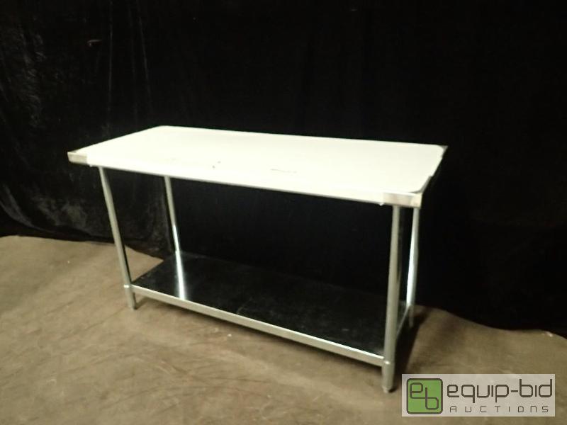 lot 7028 image: B and K Stainless Table with Under Shelf