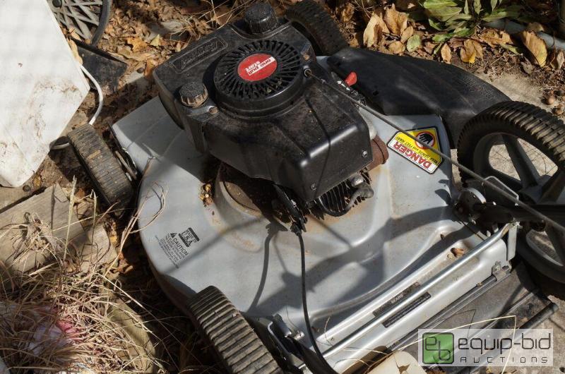 lot 729 image: Large wheeled push mower