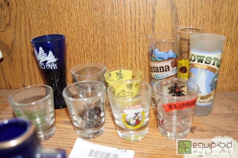 lot 754 image: Group of Shot Glasses - some RR, Worlds of Fun, Vintage
