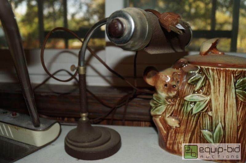 lot 791 image: Antique Bankers Lamp Art Deco industiral Works