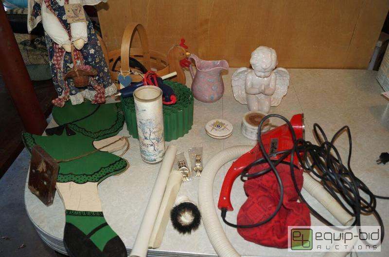 lot 8099 image: Large Group - Dirt Devil Vac, Folk Art, Masonic Coasters, Watches, Angel, White Marble Coasters, 