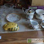 lot 8128 image: Large Group includes Glassware, Crystal, Condiment set, Cups & Saucers, MORE