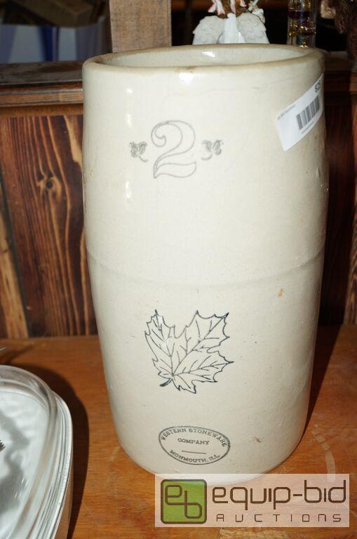 lot 825 image: Antique Western Stoneware NO. 2 Butter Churn