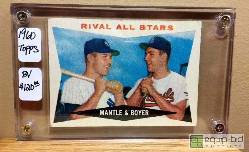 lot 1005 image: 1960 TOPPS MICKEY MANTLE - BOOK VALUE $120 - EXTREMELY RARE MICKEY MANTLE OFFERING