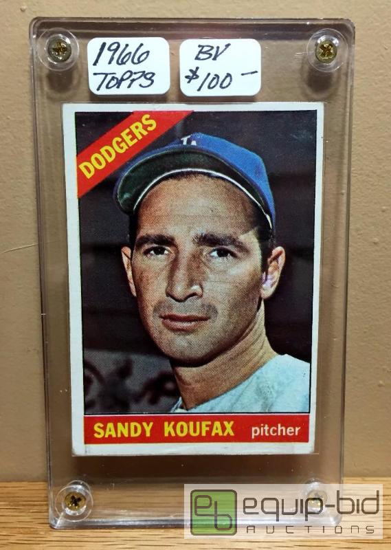 lot 1008 image: 1966 TOPPS SANDY KOUFAX - BOOK VALUE $100 - BEAUTIFUL VINTAGE CARD OF ONE OF THE GREATEST EVER