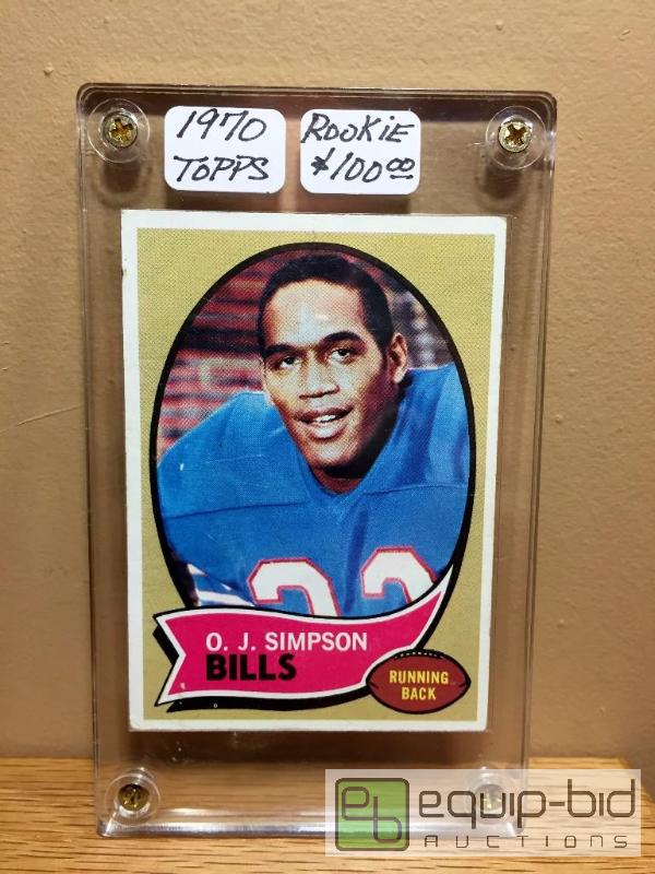 1970 TOPPS O.J. SIMPSON ROOKIE CARD - BOOK VALUE $100 ...