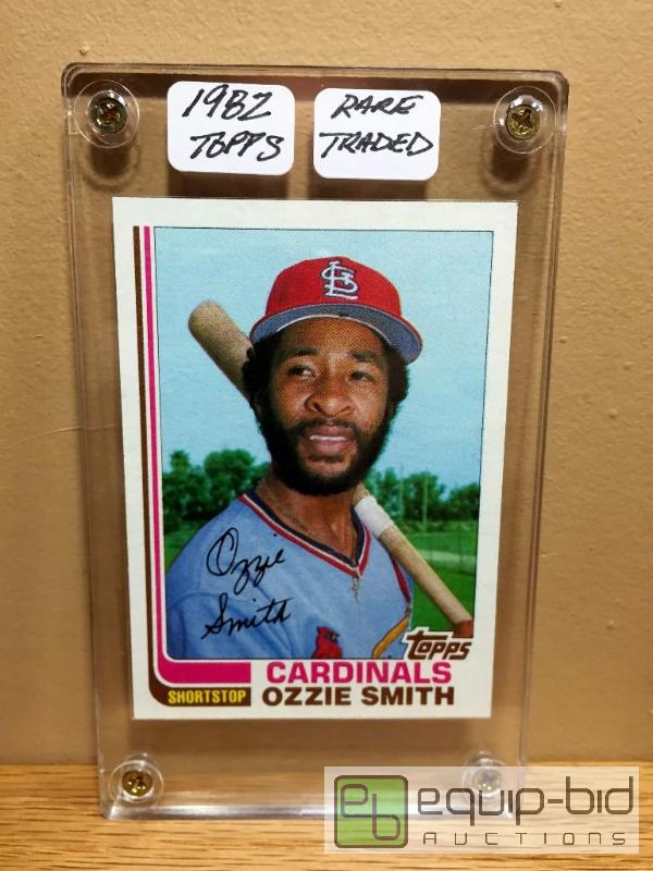 lot 1017 image: 1982 TOPPS TRADED OZZIE SMITH - 1ST EVER ST. LOUIS CARDINALS CARD - HIS RAREST CARD EVER RELEASED