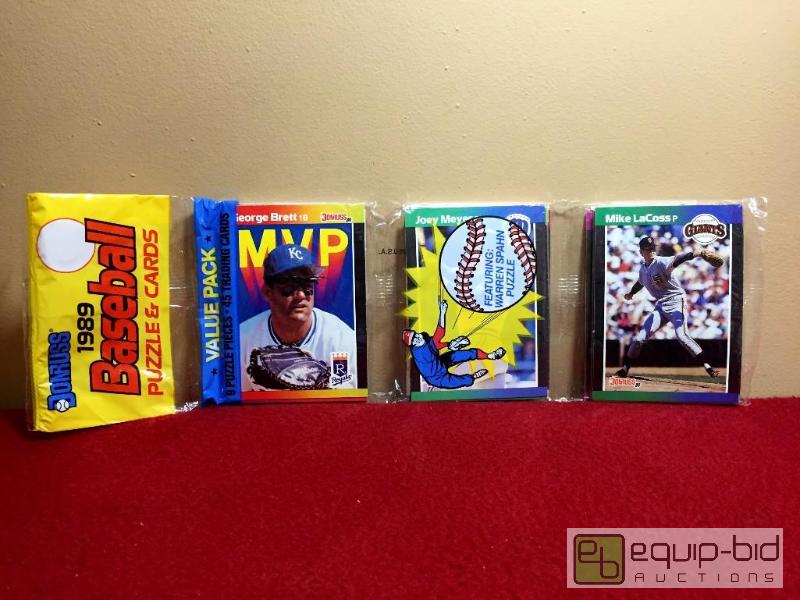 lot 1025 image: 1989 DONRUSS RACK PACK - GEORGE BRETT SHOWING ON FRONT - AMAZINGLY RARE - DONT MISS OUT 26 YRS OLD