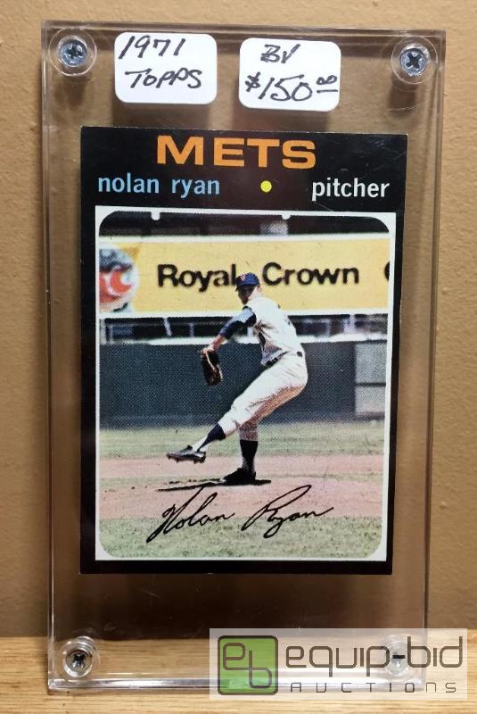 lot 1032 image: 1971 TOPPS NOLAN RYAN - BOOK VALUE $150 - NEAR MINT - AMAZING CARD VERY RARE