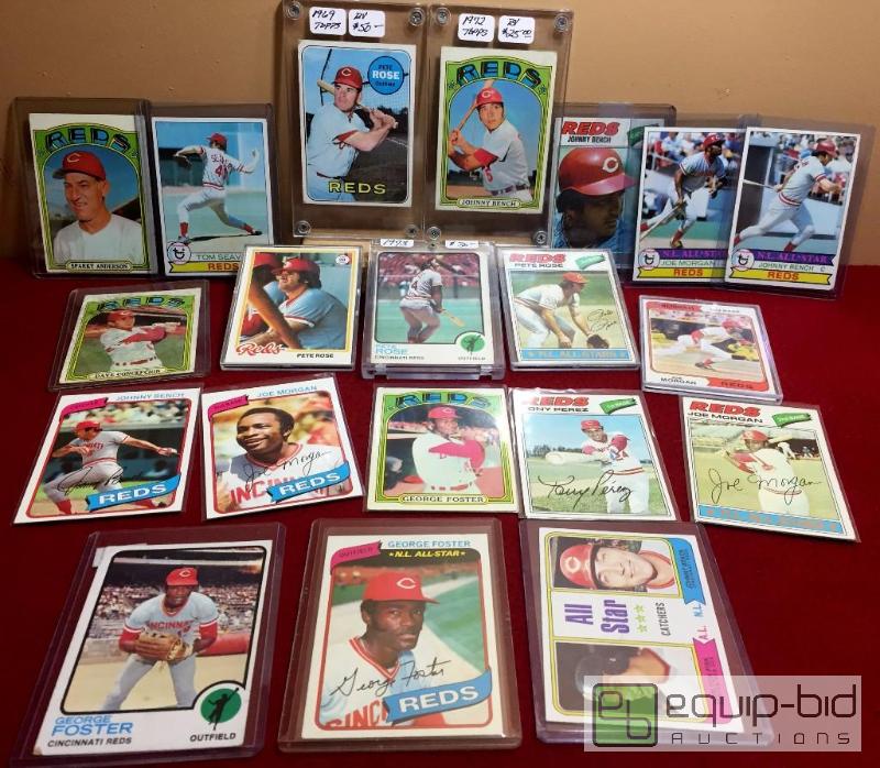 lot 1037 image: HUGE LOT BIG RED MACHINE - CINCINNATI REDS - PETE ROSE - JOHNNY BENCH - TOM SEAVER - JOE MORGAN $125
