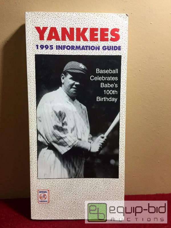 lot 1060 image: 1995 YANKEES MEDIA GUIDE - CELEBRATING BABE RUTH 100TH BIRTHDAY - VERY RARE COLLECTIBLE - RARE