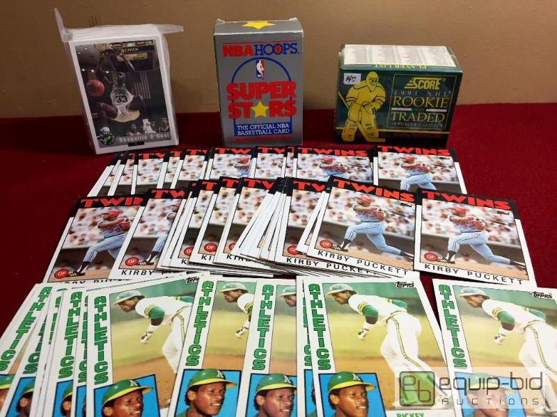 lot 1065 image: HUGE LOT OF MISC. SPORTS LOTS - LITTLE BIT OF EVERYTHING - SHAQUILLE ONEAL ROOKIE (MINT)  MUST SEE