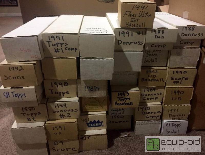 lot 1072 image: HUGE BASEBALL CARD SET LOT OF 37 COMPLETE SETS - LOADED WITH ROOKIES & STARS BOOK VALUE OVER $600