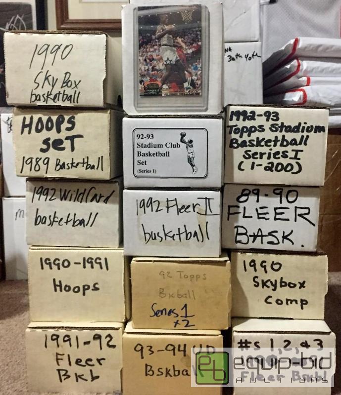 lot 1073 image: HUGE BASKETBALL CARD SET LOT OF 14 COMPLETE SETS  LOADED W ROOKIES & STARS (SHAQ ROOKIE)  BV $250