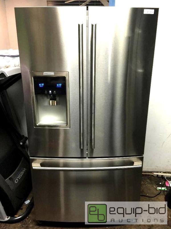 lot 121A image: 3-DOOR STAINLESS Electrolux Wave-Touch Series REFRIGERATOR- 22.6 cu ft