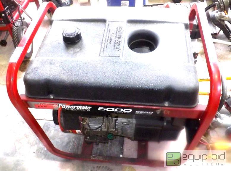 lot 254 image: POWERMATE 5,000-Watt Gasoline Powered Manual Start Portable Generator