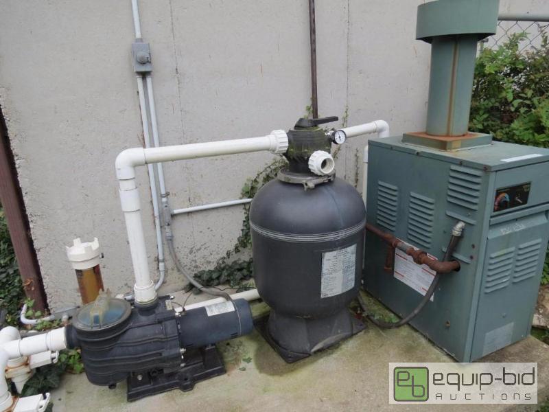 lot 10 image: Swimming Pool Equipment--Pump, Heater and Filter