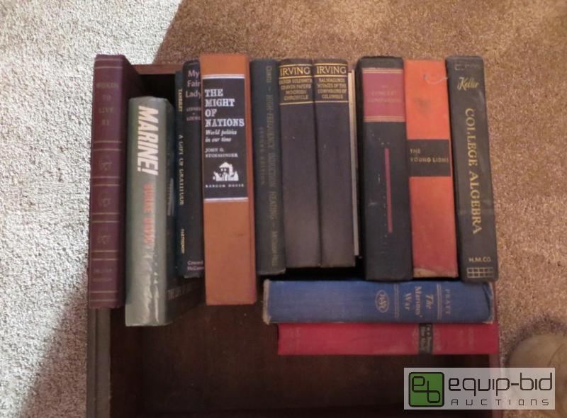 lot 158 image: Wooden Box of Old Books
