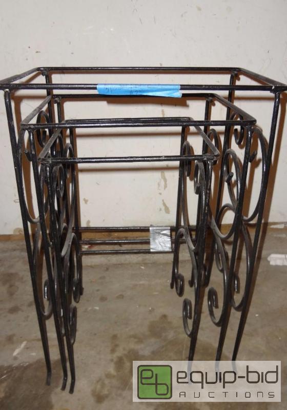 lot 179 image: Set of 3 Wrought Iron Tables