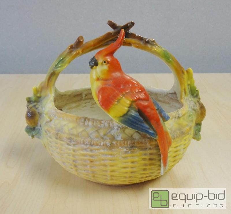 lot 249 image: Ceramic Parrot Candy Dish