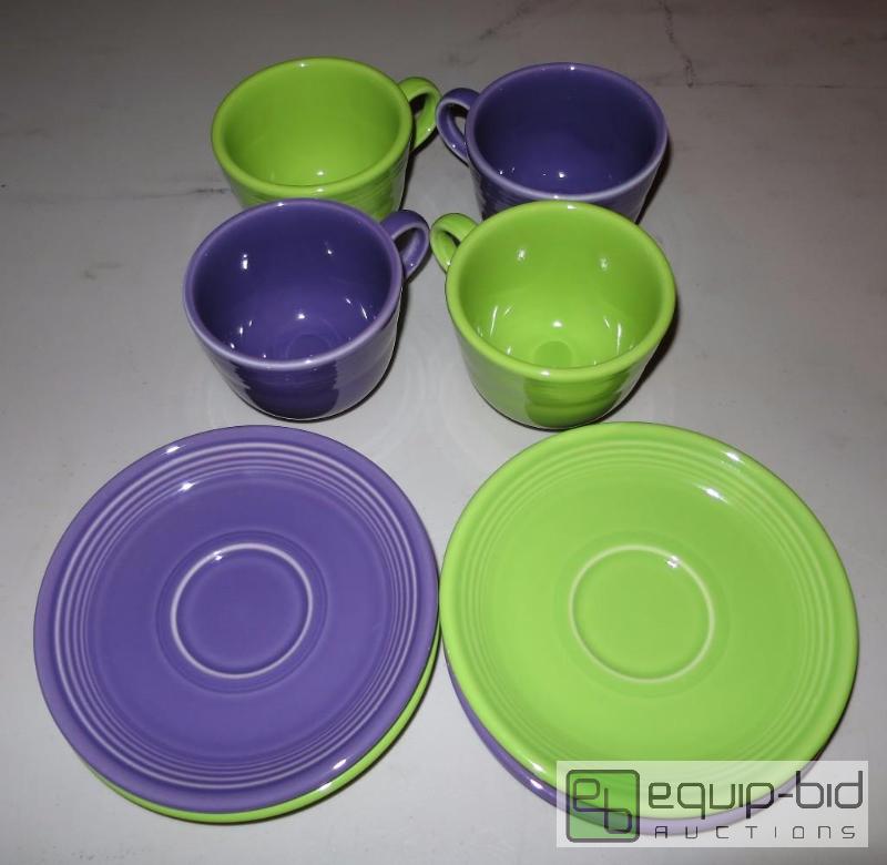 lot 289 image: Fiesta Ware Coffee Cup and Saucer Set