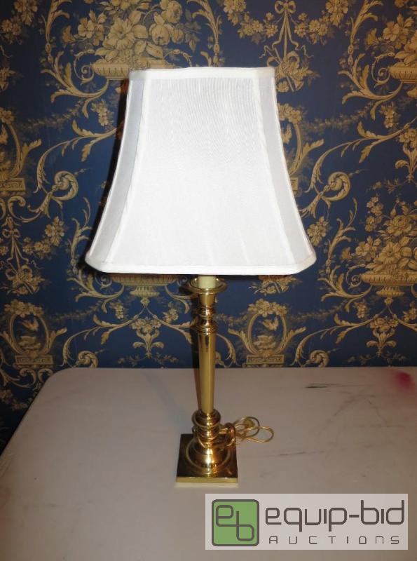 lot 293 image: Stiffel Brass Lamp with Shade