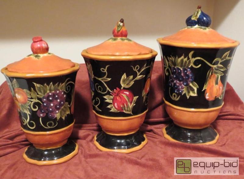 lot 53 image: Raymond Waites Tuscan Valley Canister Set With Lids