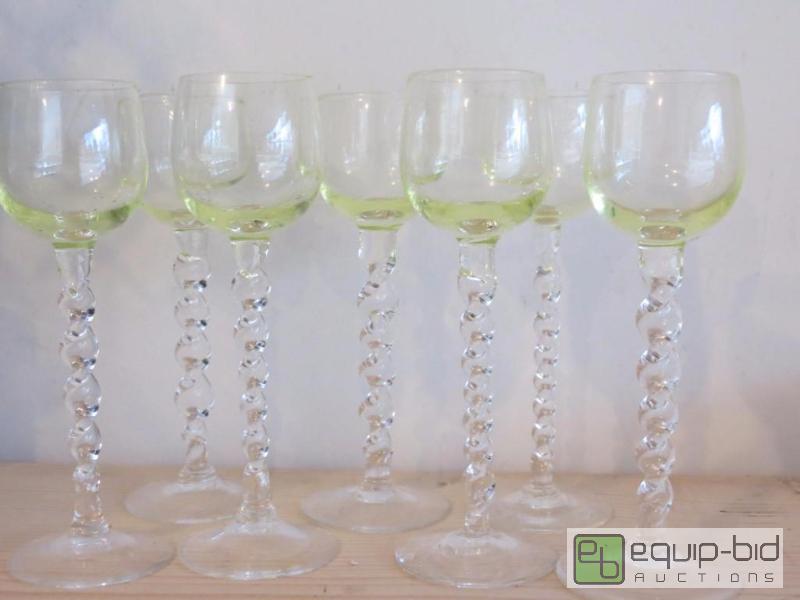 lot 66 image: Antique cordial glasses