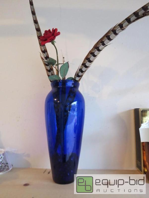 lot 69 image: TALL DARK BLUE VASE