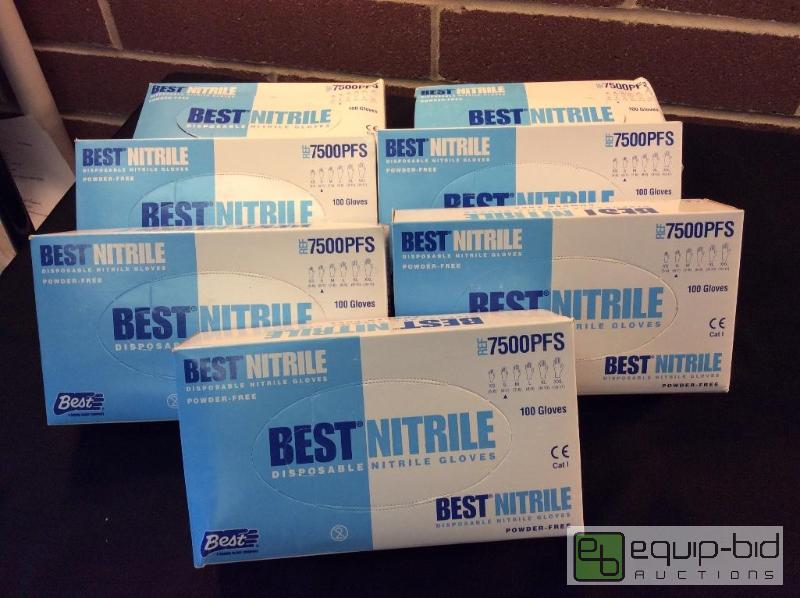 lot 1064 image: BEST Nitrile Disposable Nitrile Gloves  Quant...