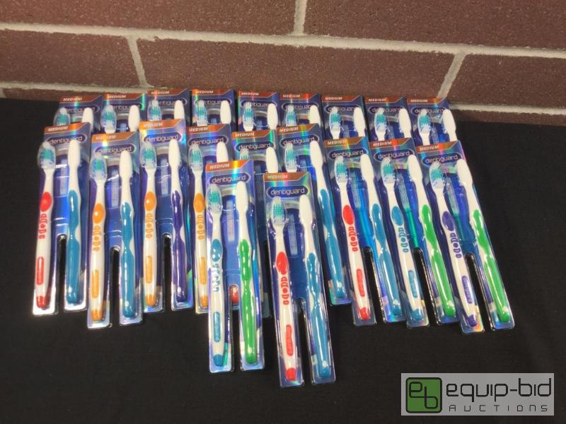 lot 1100 image: Dentiguard Medium Toothbrushes  Quantity 20 ...