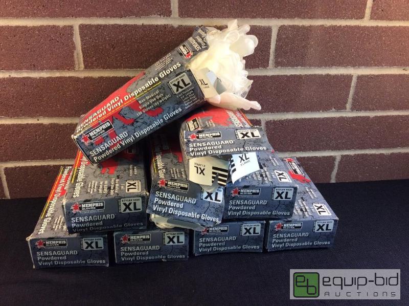 lot 1117 image: Powdered Disposable Gloves  Quantity 9 Boxes...