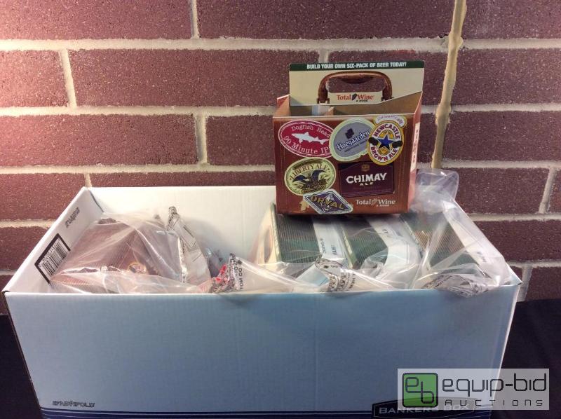 lot 1159 image: Big Lot of Beer Bottle Cardboard Carriers Dog...
