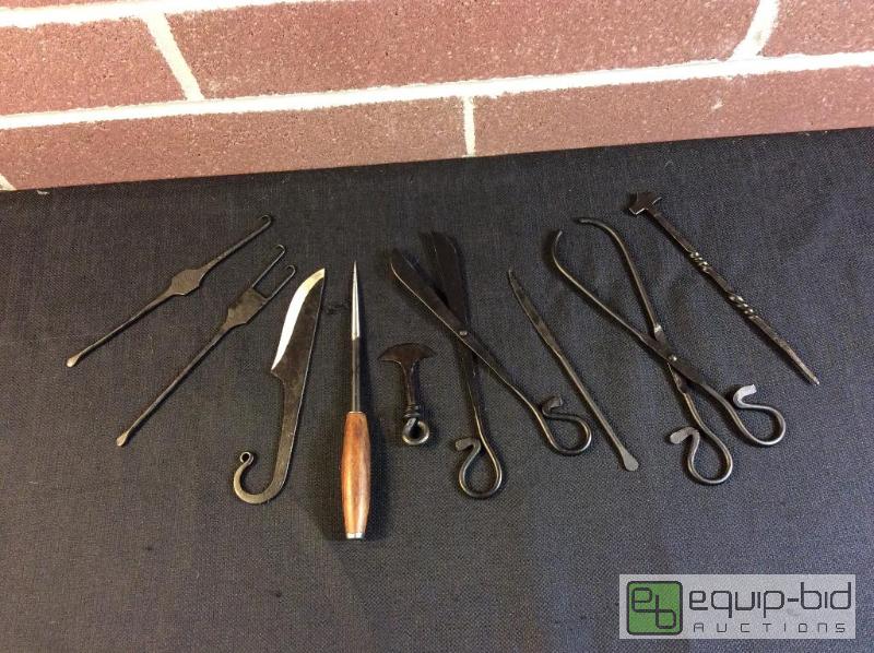 lot 1173 image: Hand-Forged Medieval Reproduced Tool Set  Qua...