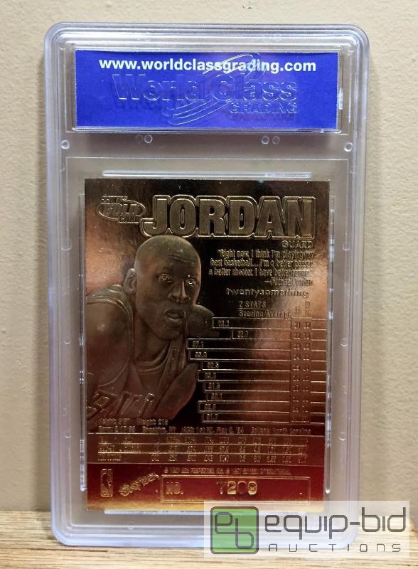 MICHAEL JORDAN 1997 Fleer Skybox Z Force 23 KT Gold Card - Graded