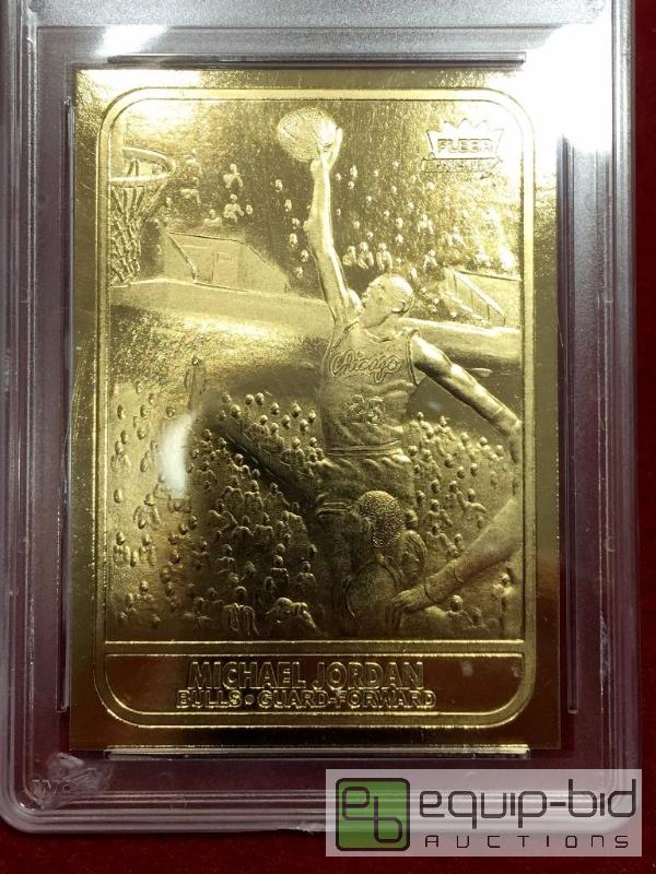 MICHAEL JORDAN 1986 Fleer ROOKIE 23KT Gold Card Sculptured