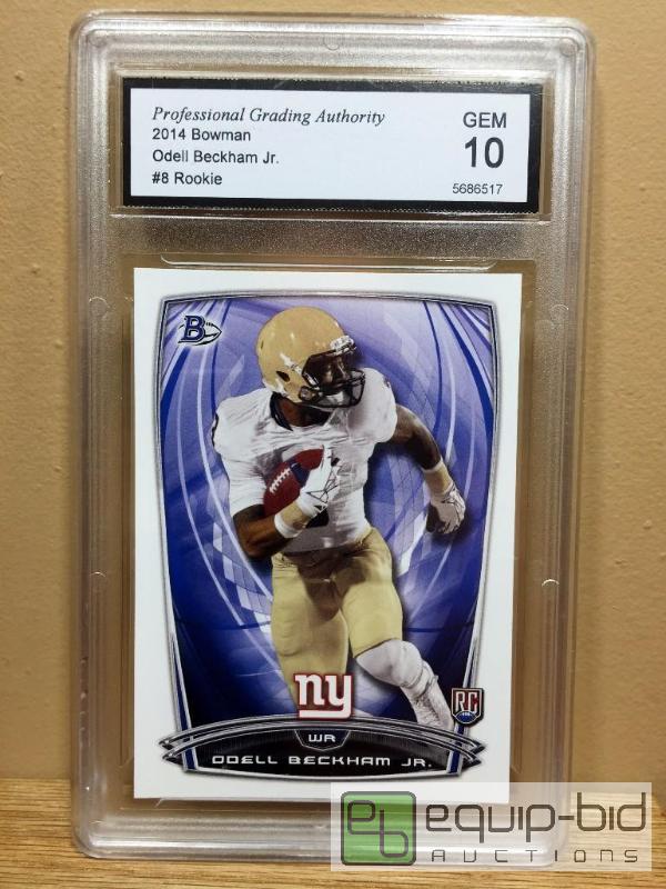 lot 1023 image: GRADED GEM MINT 10 - ODELL BECKHAM JR. ROOKIE CARD - GRADED VALUE $100