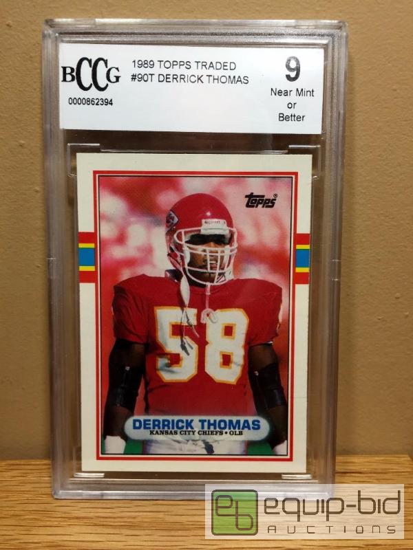 At Auction: Two Derrick Thomas Kansas City Chiefs Cards